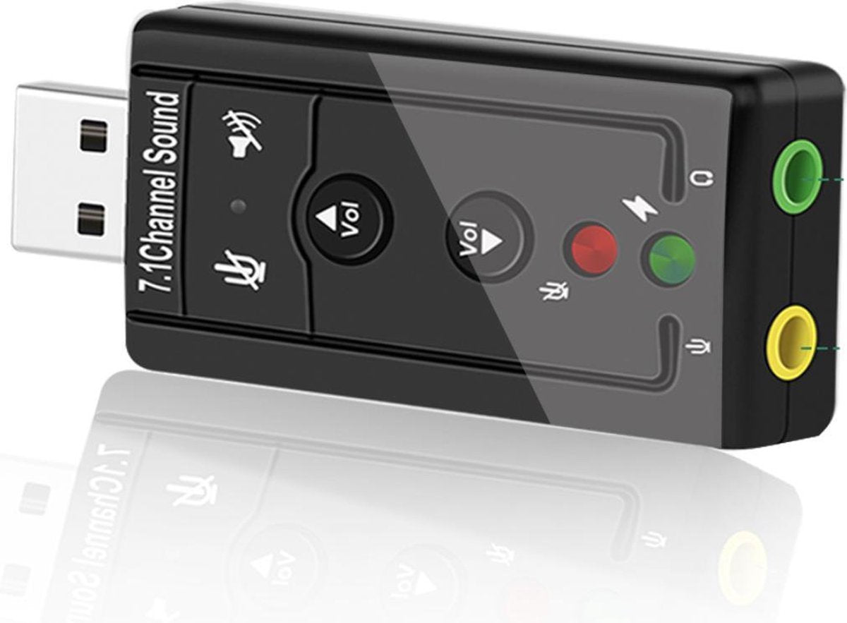 WiseGoods USB Audio Adapter - USB Sound Card 7.1 Kanalen - USB 7.1 Geluidskaart Adapter Dongle