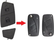 Autosleutel rubber/pad 2-3 knoppen Zwart SIPRS8 geschikt voor Fiat 500 / Panda / Idee / Punto / Ducato / Stilo / Doblo / Bravo / Fiorino / Qubo - sleutelbehuizing - Autosleutel rubber
