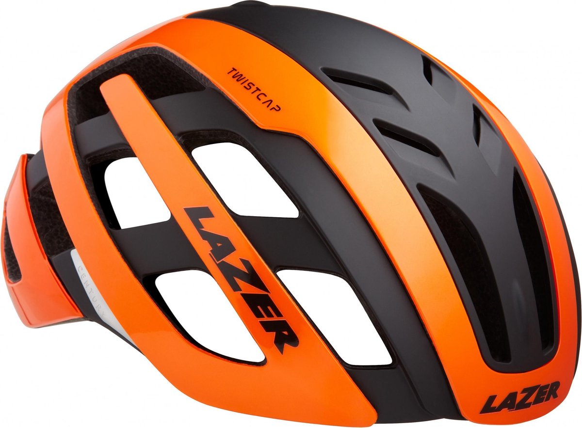 Lazer Fietshelm Century Led Unisex Oranje/zwart Maat 52-56 Cm