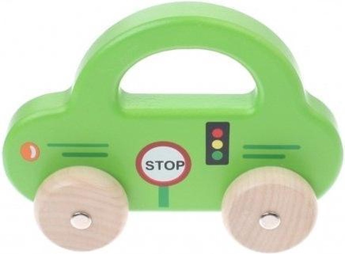 Jouéco Houten Auto 16 Cm Groen