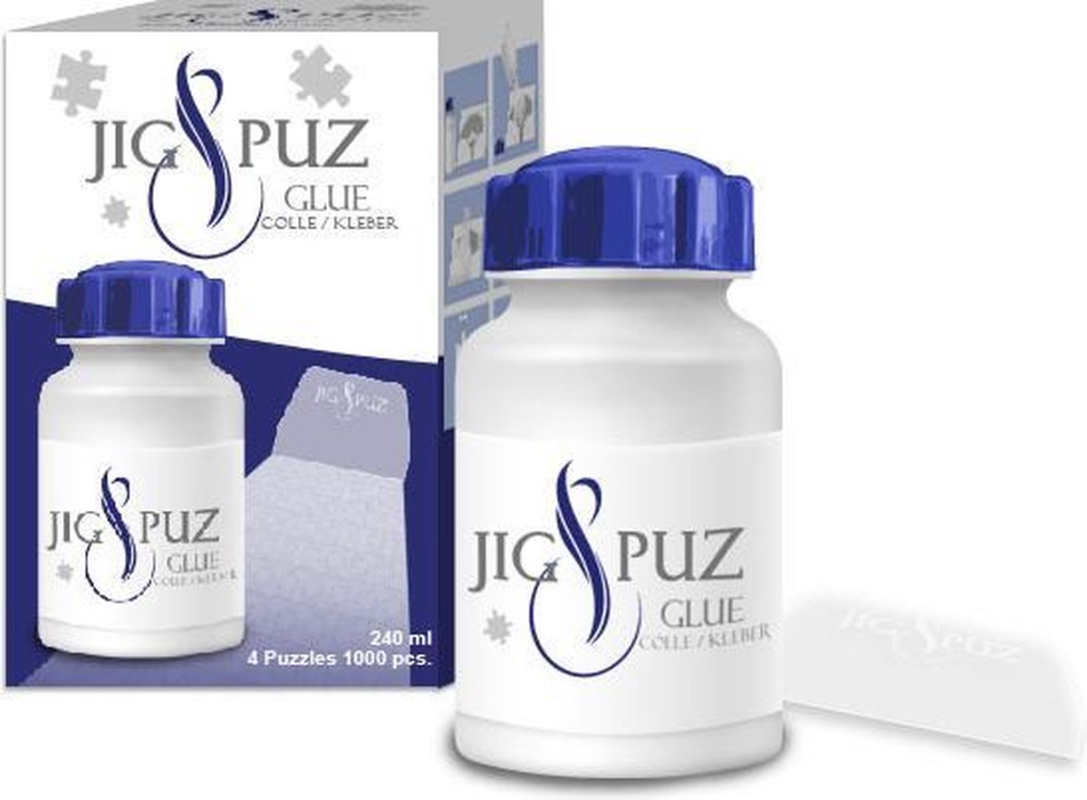 Lijm  240 ml met spatel  voor  4  x 1000 stukken Puzzles