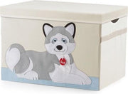 Sevi Speelgoedkist Husky Marcus 65 Liter Hout Blank/grijs