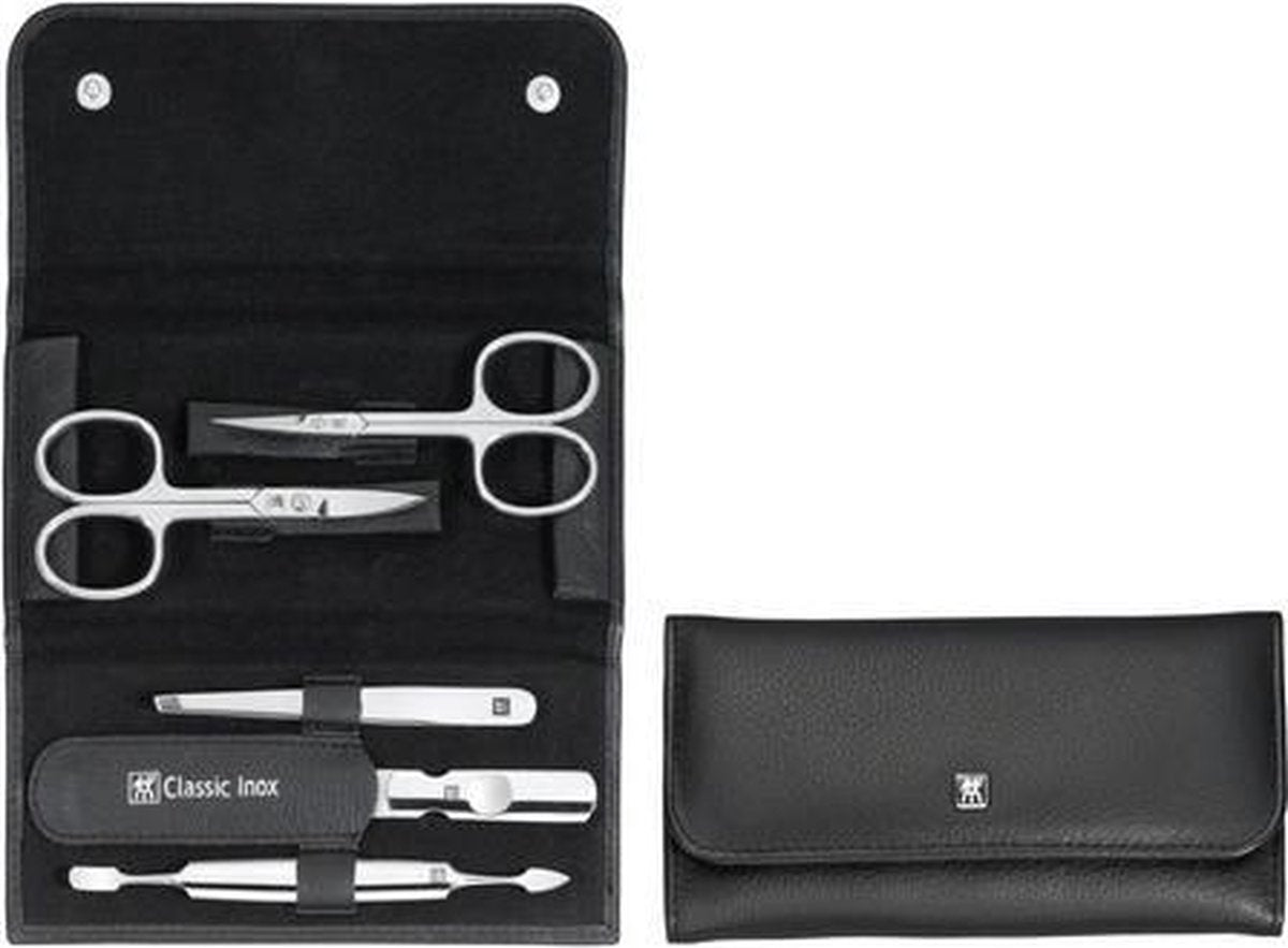 Zwilling Classic Inox manicureset 5-delig - Rundleer