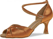 Dansschoen Dames Salsa Diamant 141-087-379 – Salsaschoenen Brons Satijn – 6
