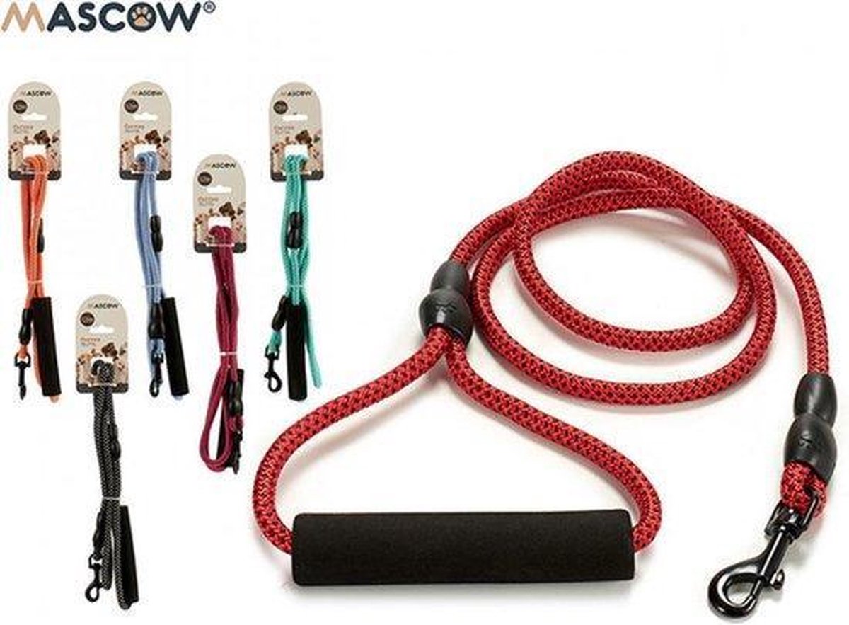 Hondenriem – Lijn – Mascow – Lichtblauw/Roze – 120cm - 1 + 1 Gratis