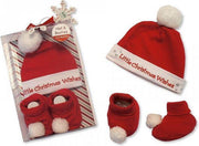 Kerstmis Geschenkset | Little Christmas Wishes | Muts + Sloffen | 0-6 mnd