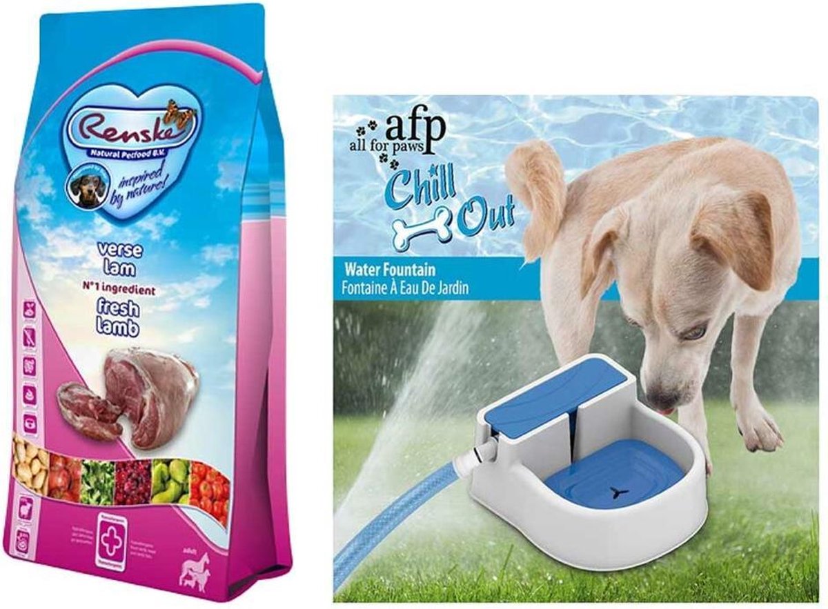 Renske Super Premium Adult Lam Graanvrij & Afp Waterbak Pakket