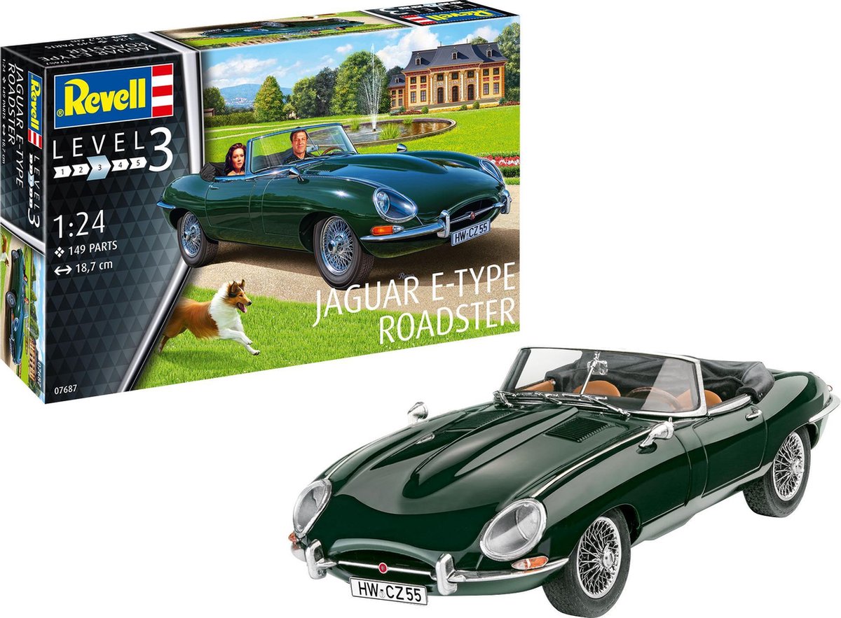 1:24 Revell 07687 Jaguar E-Type Roadster Car Plastic kit