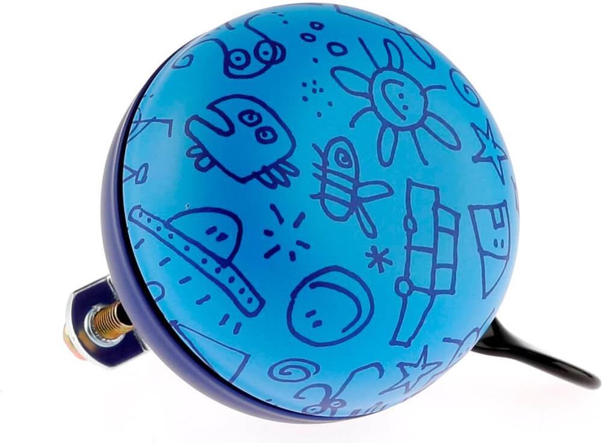 Fietsbel Ding Dong Upside Down 60 mm - mat blauw