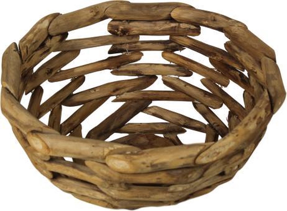 HSM Collection - Fruitmand - geweven gerecycled hout