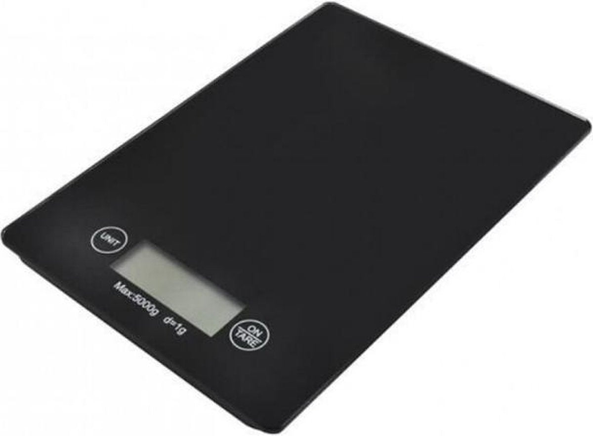 Orange85 - Keukenweegschaal zwart - 5KG - Precisie - Incl. batterijen