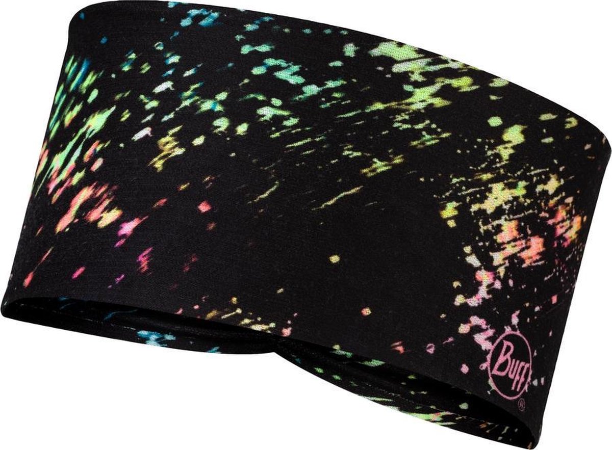 BUFF® Coolnet UV+ Tapered Headband SPECKLE BLACK - Multifunctioneel - Zonbescherming - One size