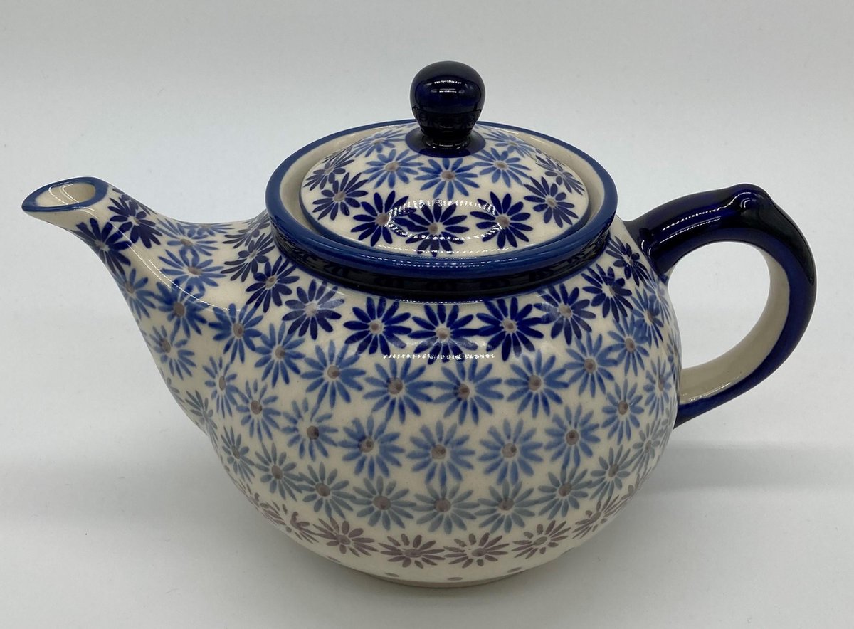 Bunzlau keramiek theepot ster bloem