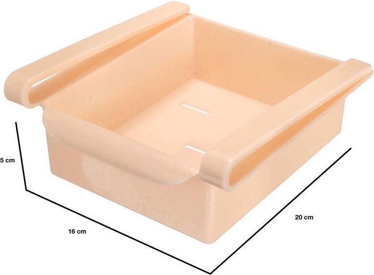 Koelkast organizer - koel vriescombinatie - inbouw koelkast - roze - koelkast bakjes - 14cm x 12 cm x 5cm - DisQounts