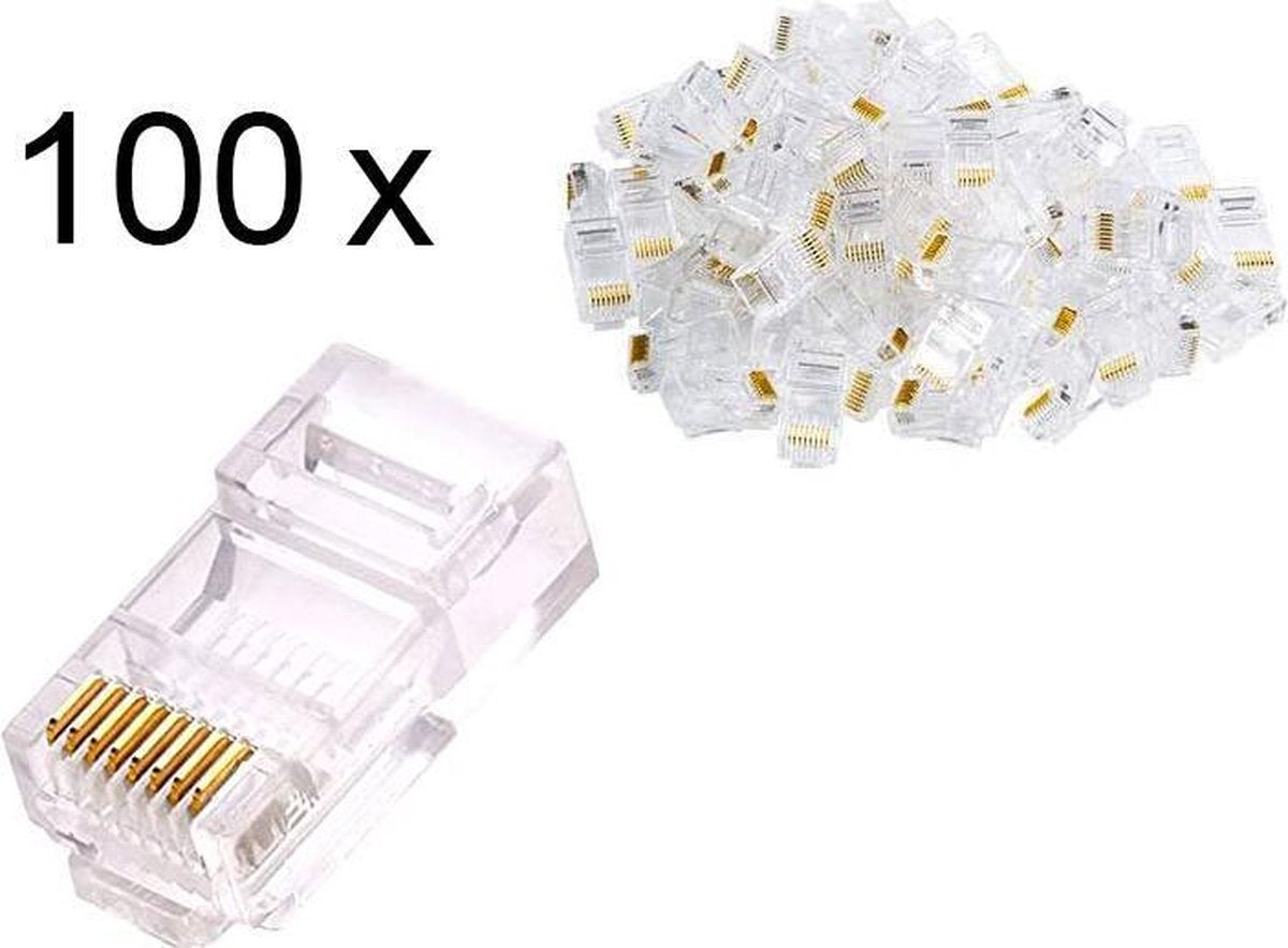 100x Cat5e Netwerk connectoren