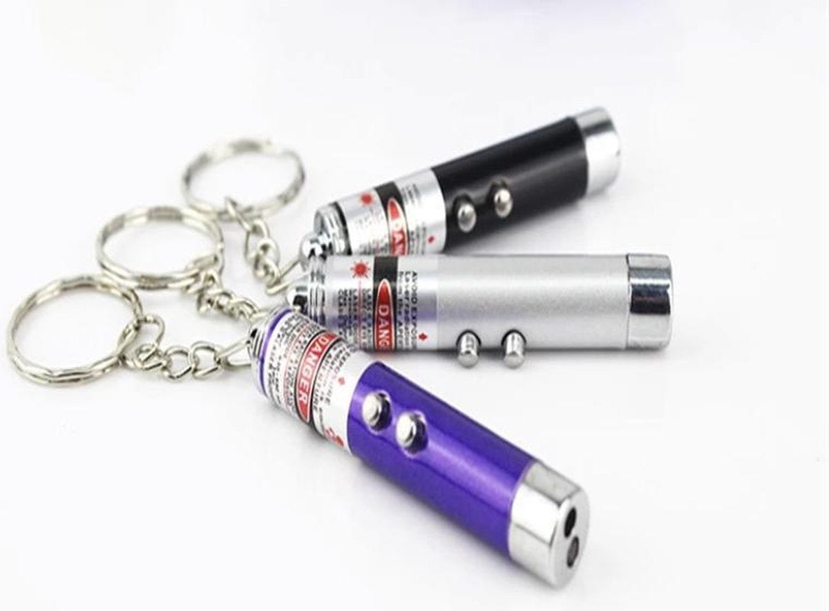 Kattenspeeltje laserpen / laserlampje / laser pointer voor katten / kattenspeelgoed / incl. batterijen / met zaklamp / zaklampfunctie / kattenspeeltjes / laser kat