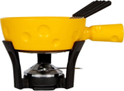 Boska Fondueset Super Cheesy - Kaasvormige Fonduepan - Vaatwasserbestendig - Geel - 1