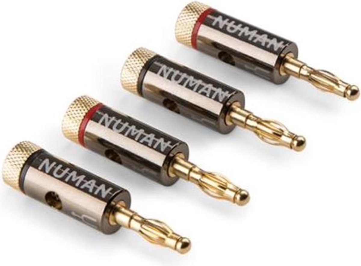 NUMAN Banana Plug Premium Bananenstekker 24k verguld 4 mm²