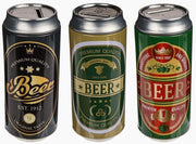 Spaarpot bierblik groen en rood
