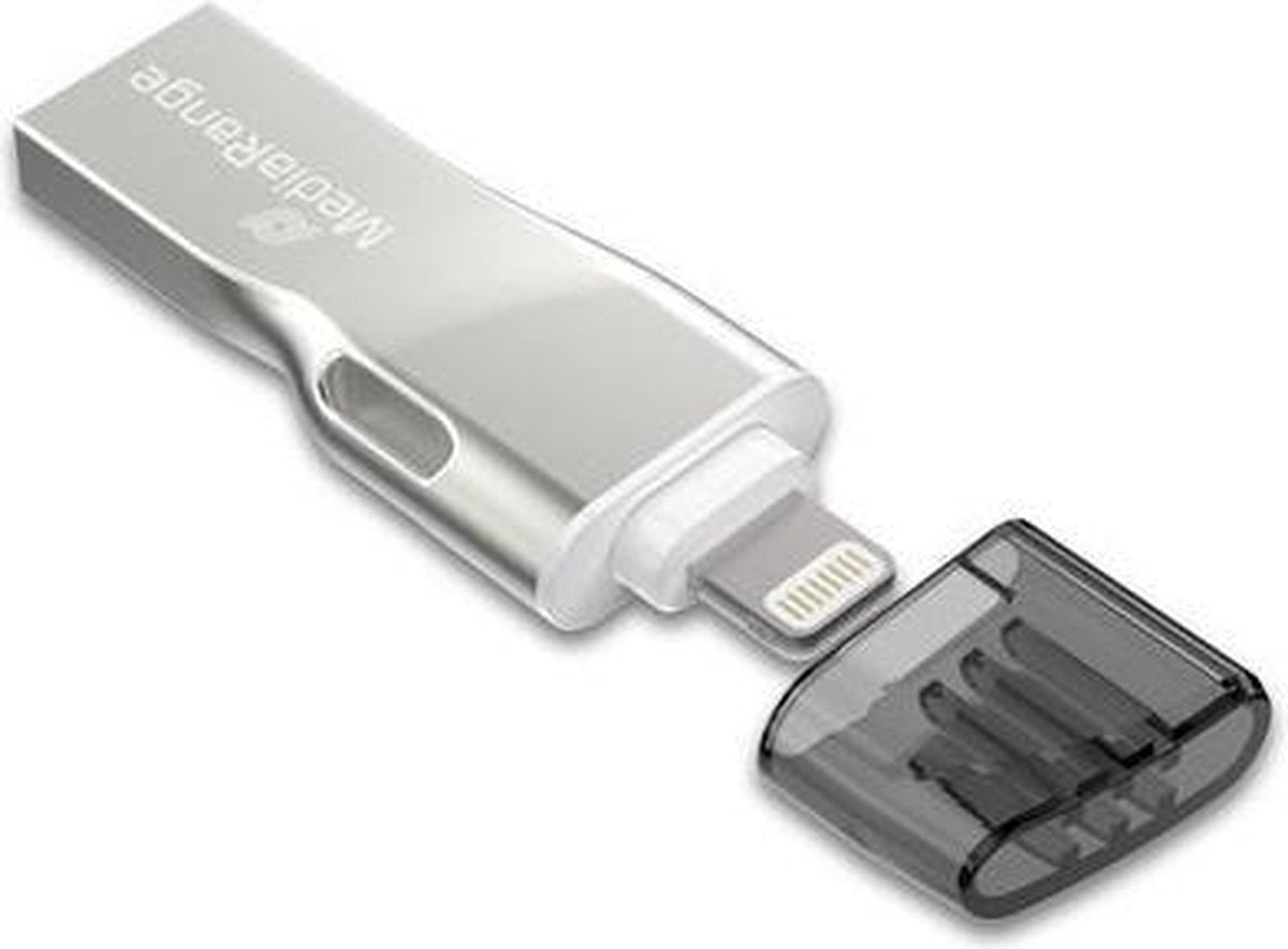 MediaRange MR981 USB flash drive 16 GB USB Type-A / Lightning 3.2 Gen 1 (3.1 Gen 1) Zilver