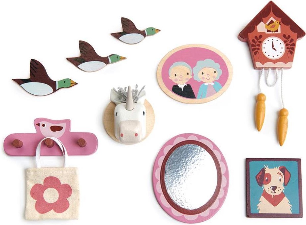 Tender Leaf Toys Poppenmeubels: MUURDECORATIE 25x22x45cm 10