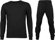 Enos Trainingspakken Basic - Buttons Joggingpak - Zwart - Maat: S