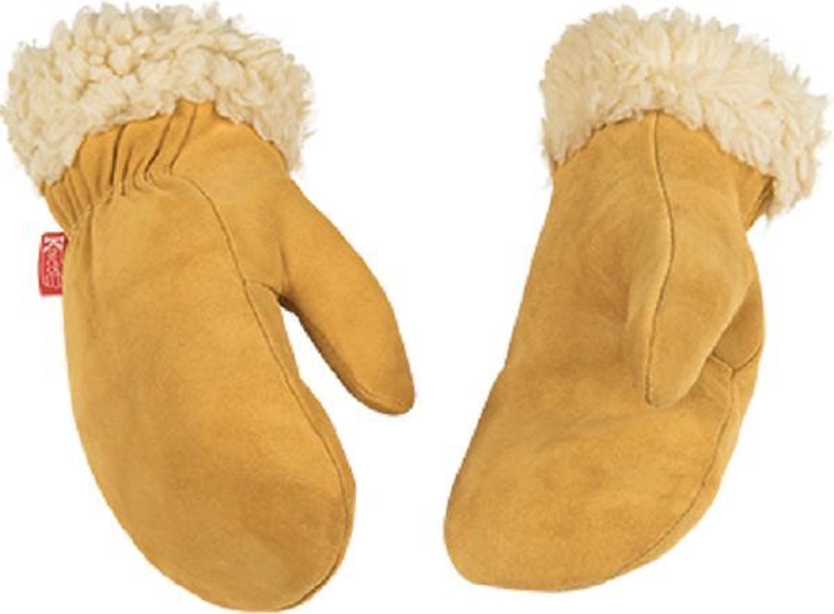 Kinco - Suède vintage kinderwanten (maat C - 3 tot 6 jaar) - Wintersport - Koud weer - Leer - Thermische binnenvoering