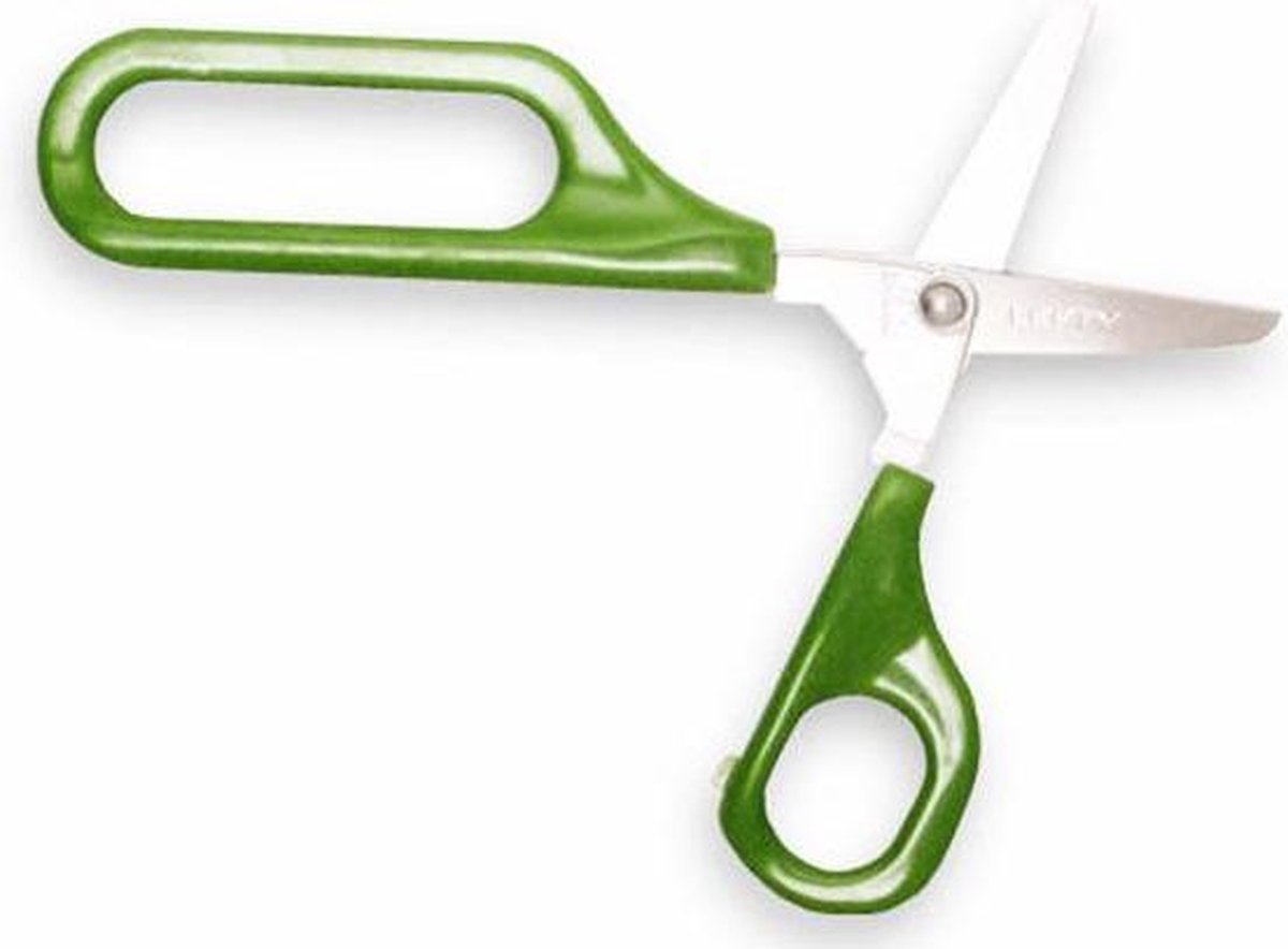 Schaar Easi-Grip zelfopenend links groen spits