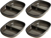 2-vaks Schaaltje antraciet - set 4 stuks