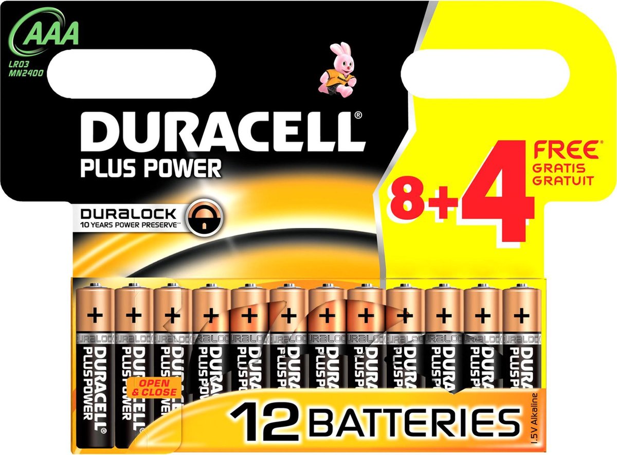 Duracell AAA Plus Power Batterijen