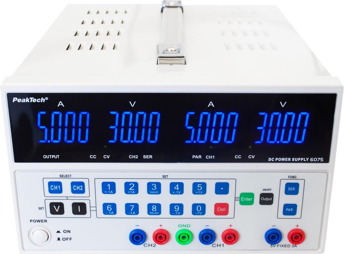 Peaktech 6075: Digitale laboratoriumvoeding