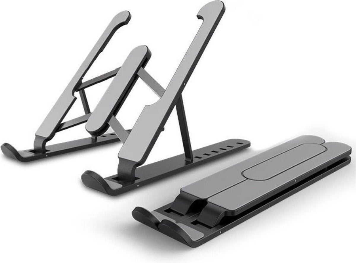 Macbook / Laptop Standaard 11 -  17 inch - Laptop Houder - Hoogteverstelbaar - Opvouwbaar - Ook voor iPad / Tablets - Zwart