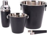 Cocktailset 4-delig RVS - Mat zwart - Bar set