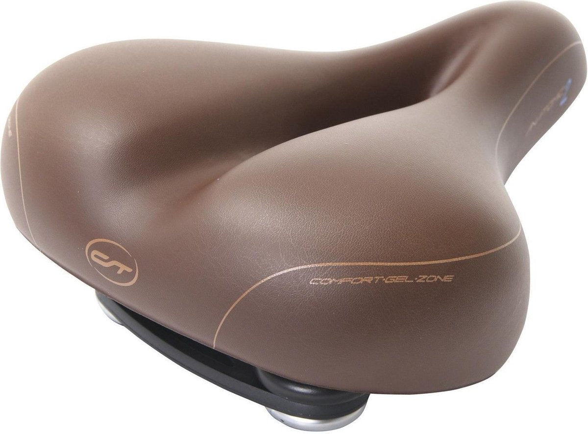 Contec City/Tour Heren Fietszadel Anatomic 2 Bruin 100% Waterdicht - Gepatenteerde Opbouw Voor Het Beste Comfort