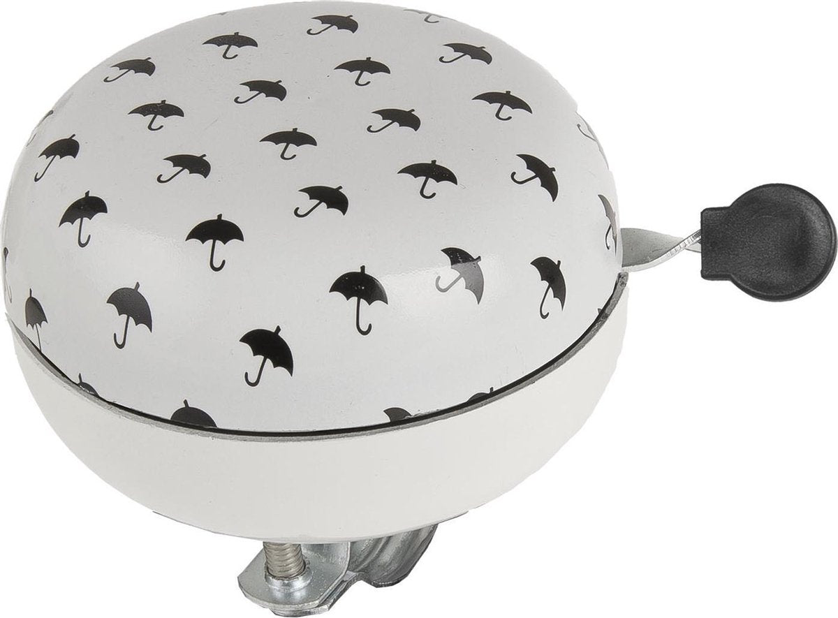 Fietsbel M-Wave Ding-Dong ø80mm - Paraplu Wit