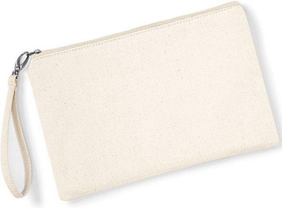 Canvas Wristlet Pouch (Natuurlijk)