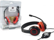 Conceptronic CCHATSTARU2R hoofdtelefoon/headset Hoofdband Rood