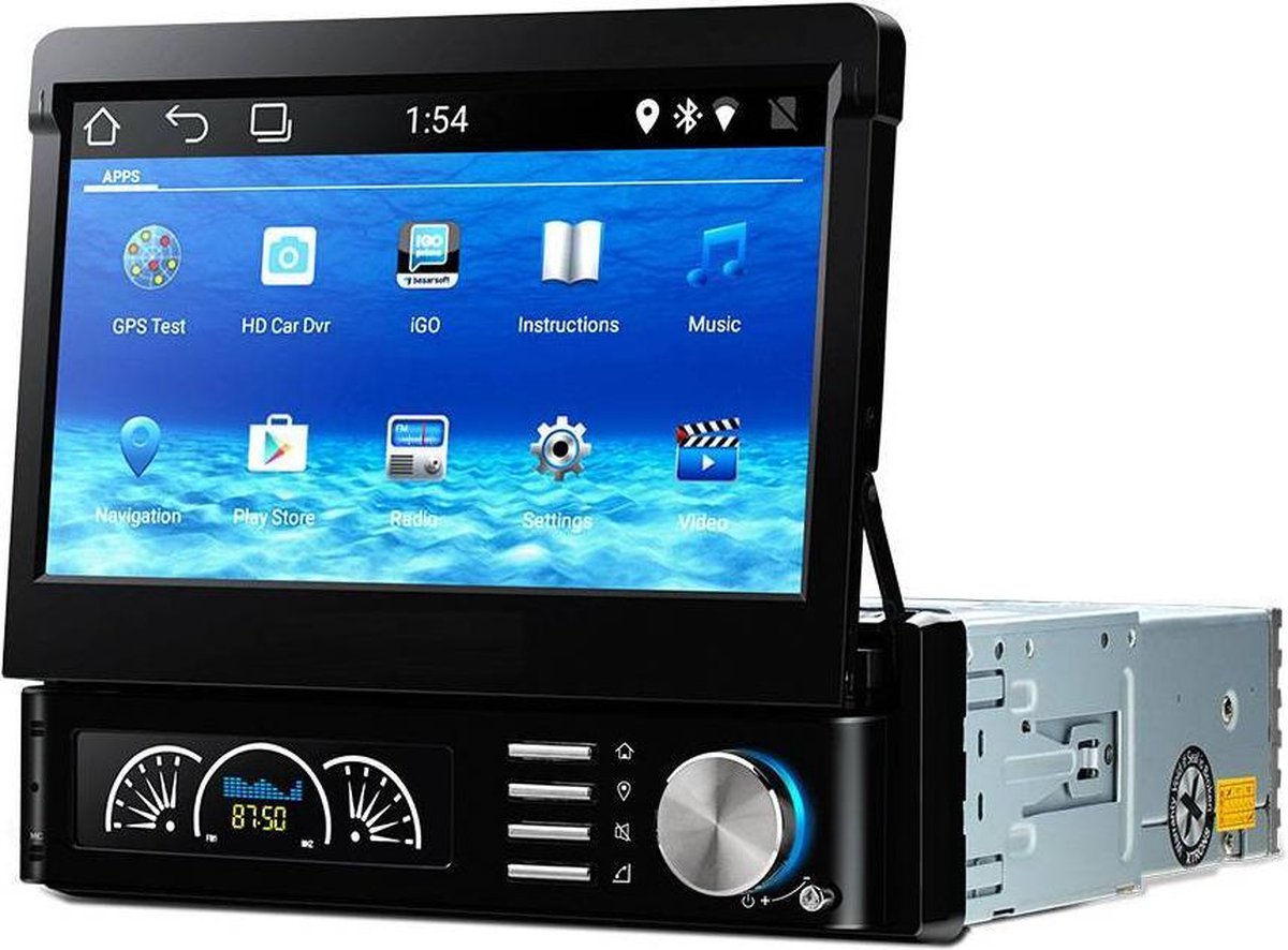 1 DIN Android 5.1 Navigatie Klapscherm