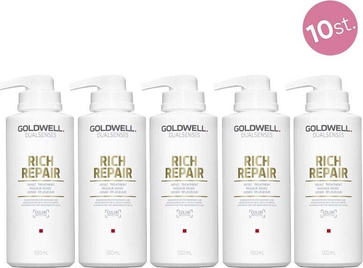 10X Goldwell Dualsenses Rich Repair 60 sec. Treatment 500ml
