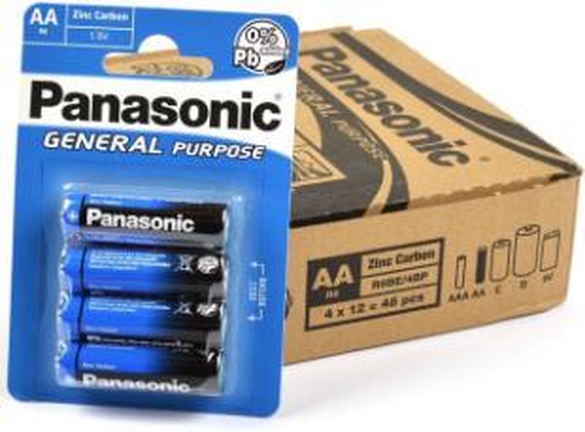 AA Panasonic batterijen set van 12 x 4 totaal 48 stuks