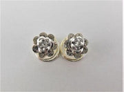 Curly's bloem met strass zilver.