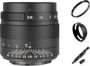 7artisans 35mm F0.95 manual focus lens Fujifilm FX systeem camera + Gratis lenspen + 52mm uv filter en zonnekap