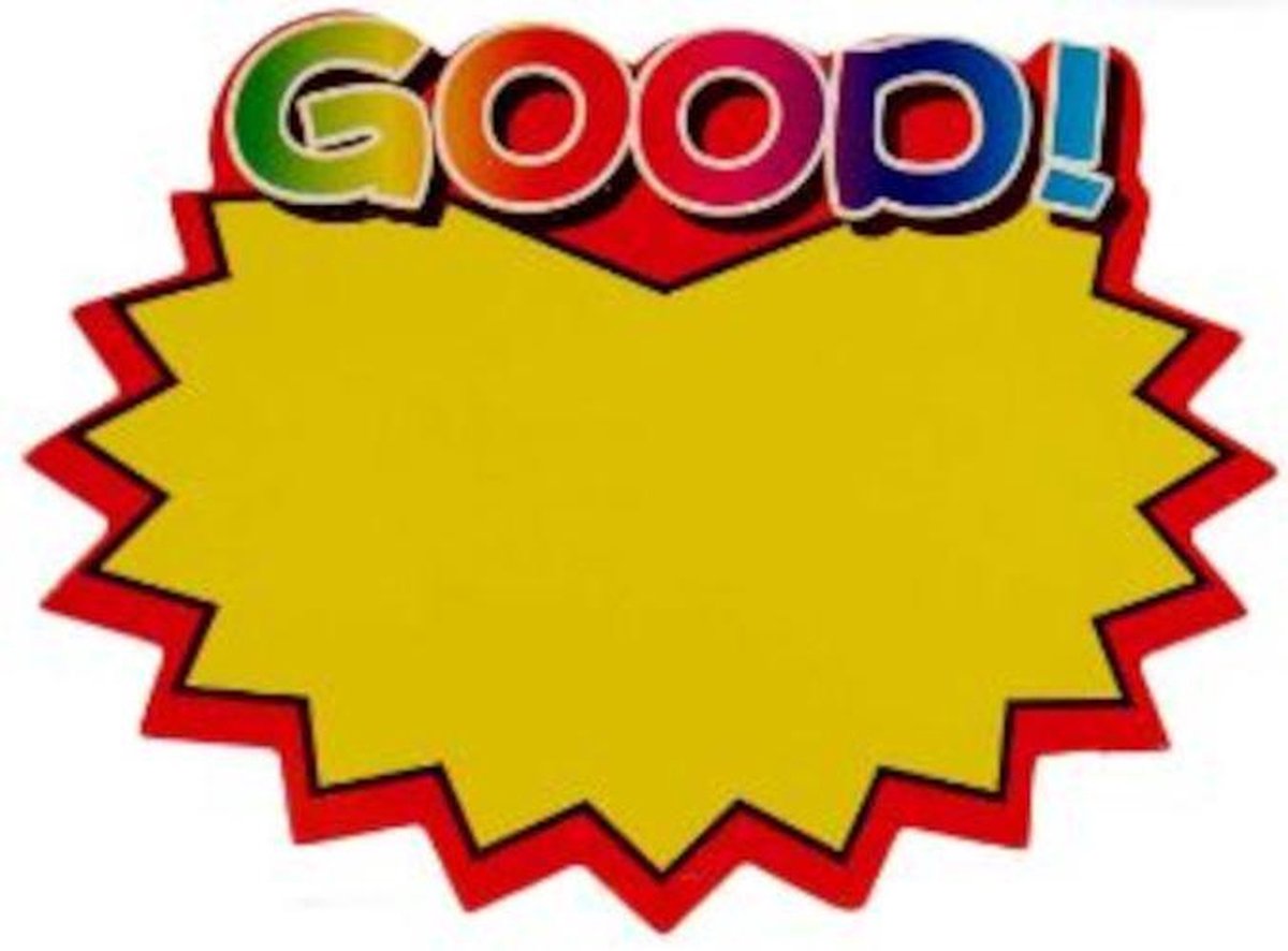 Pincello Promotiesticker Good 9 Cm Geel 10 Stuks