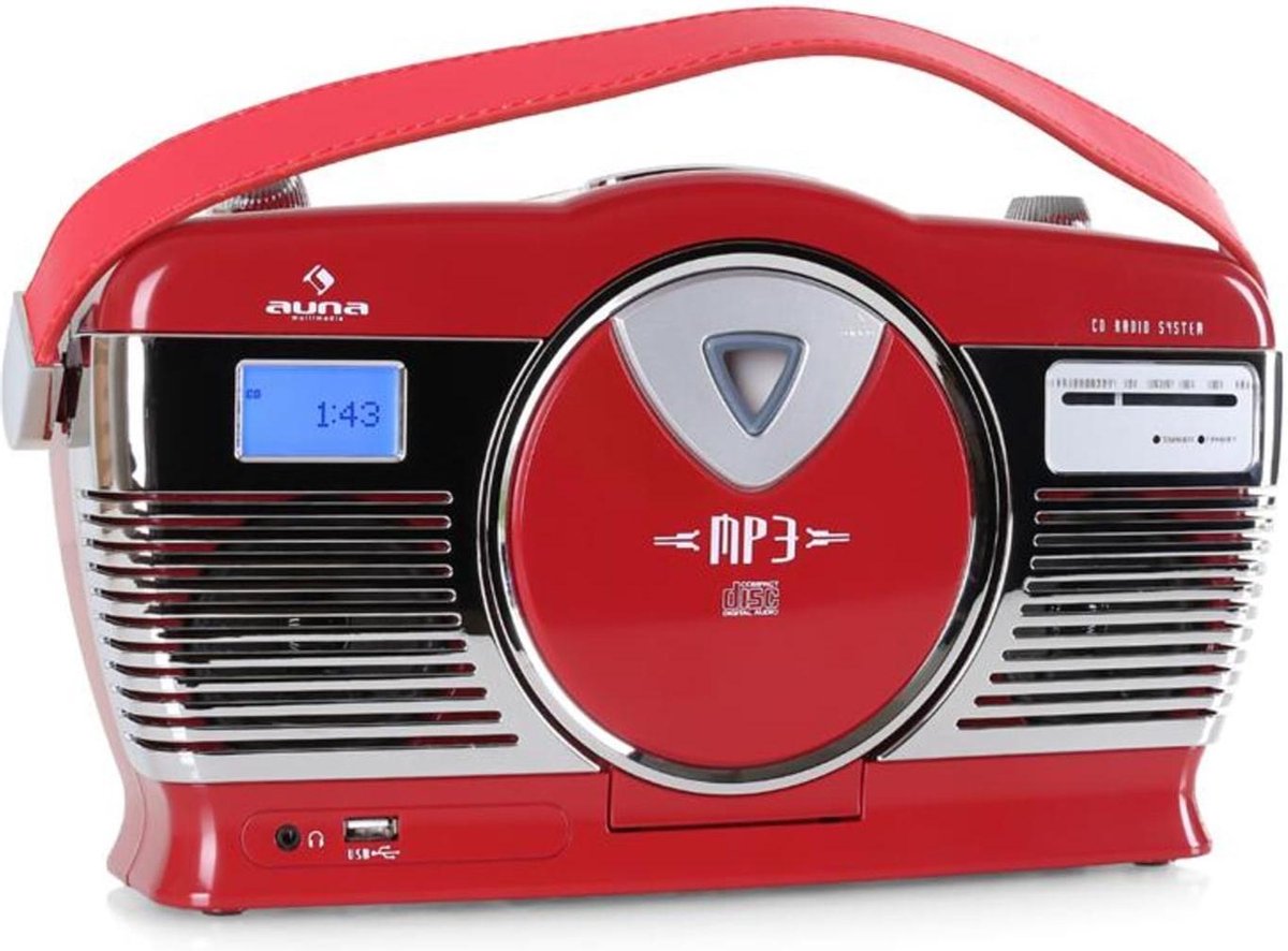 RDC-70 Retro-radio UKW USB CD batterij