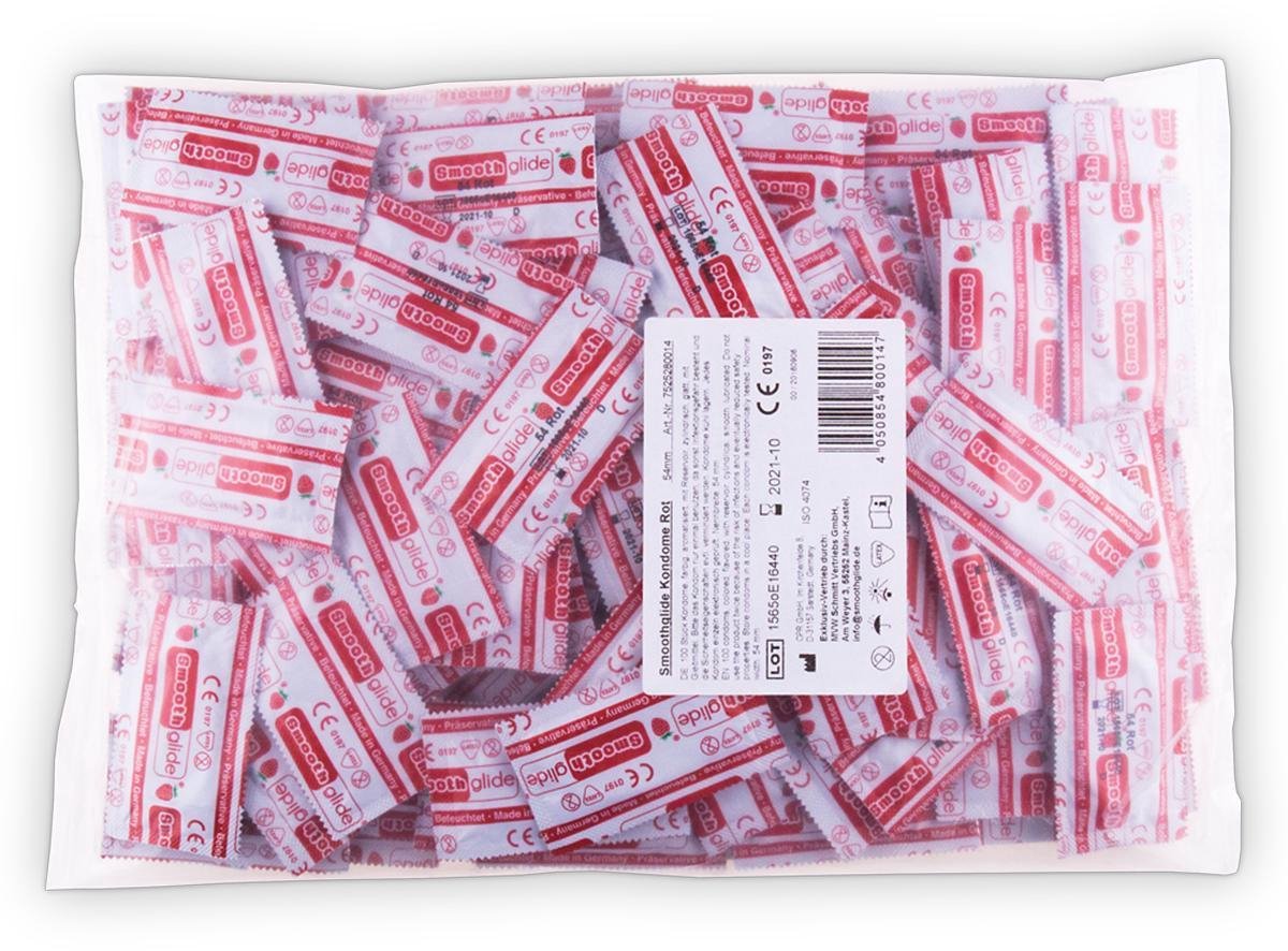 Smooth Glide Condom 54mm  Transparent 100 Pack