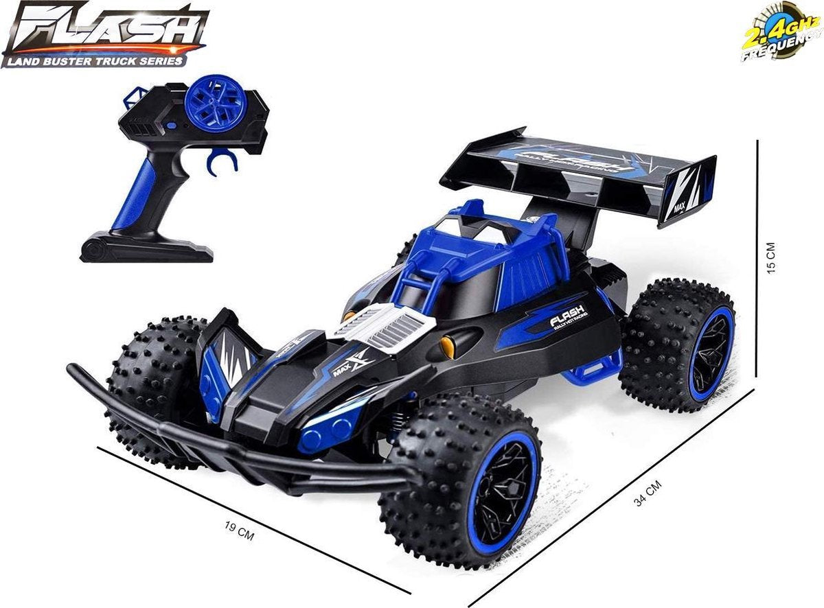 RC Race Buggy NQD - 2.4GHZ radio grafisch bestuurbare auto - 1:16 - oplaadbaar + extra accu