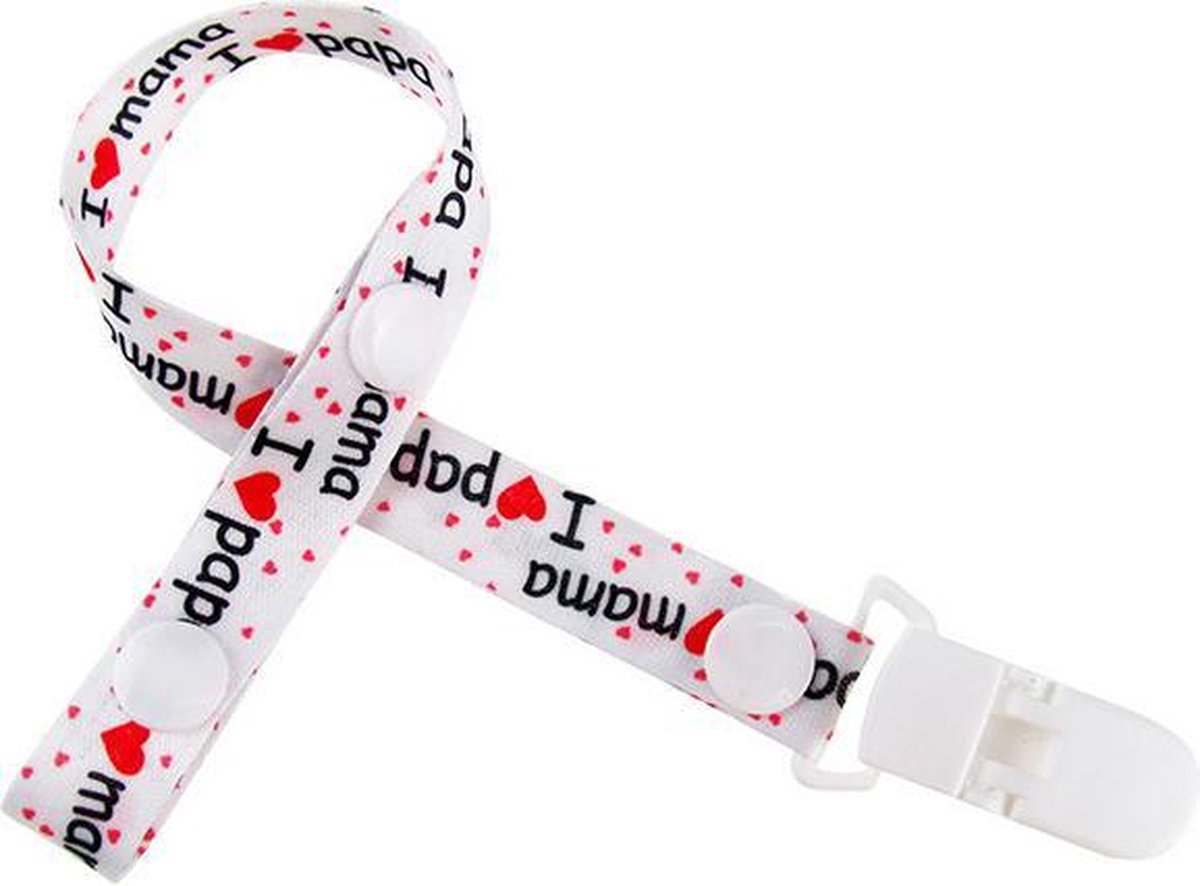 JillyBee - Speenkoord - Speen - Koord - Papa - Mama - Rood - Wit - Zwart