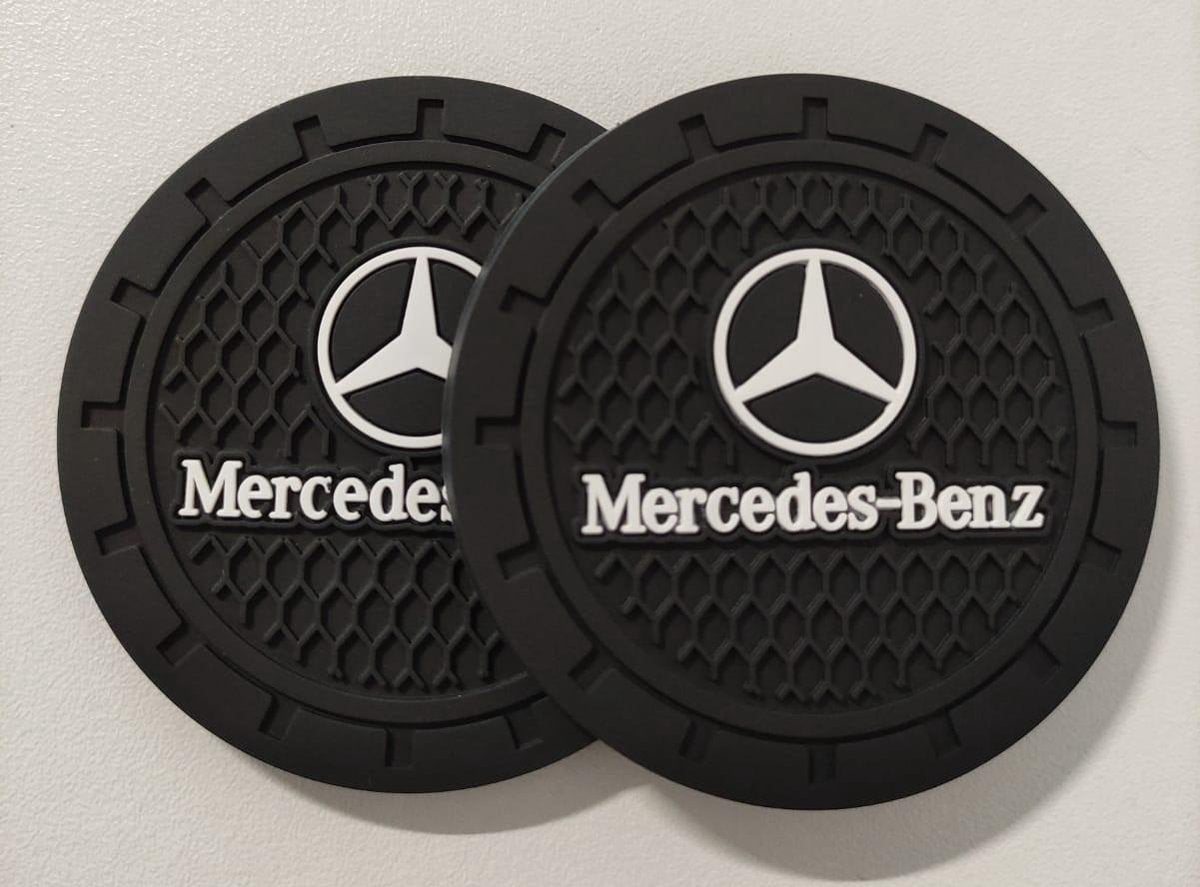 Mercedes Benz Antislip Onderzetter - Siliconen - 72 mm - Set van 2 Onderzetters - Auto Accessoires