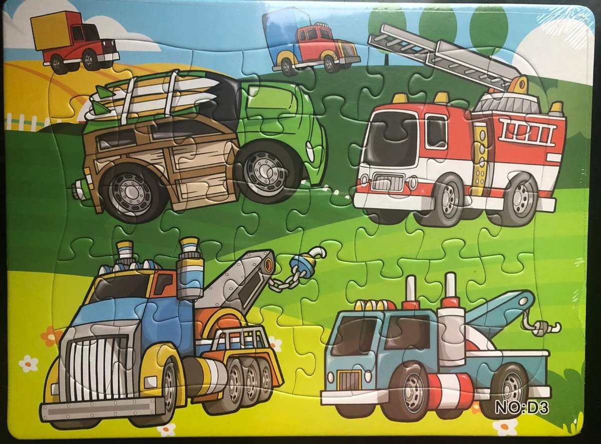 Kinderpuzzel vrachtwagen 28 cm x 21 cm