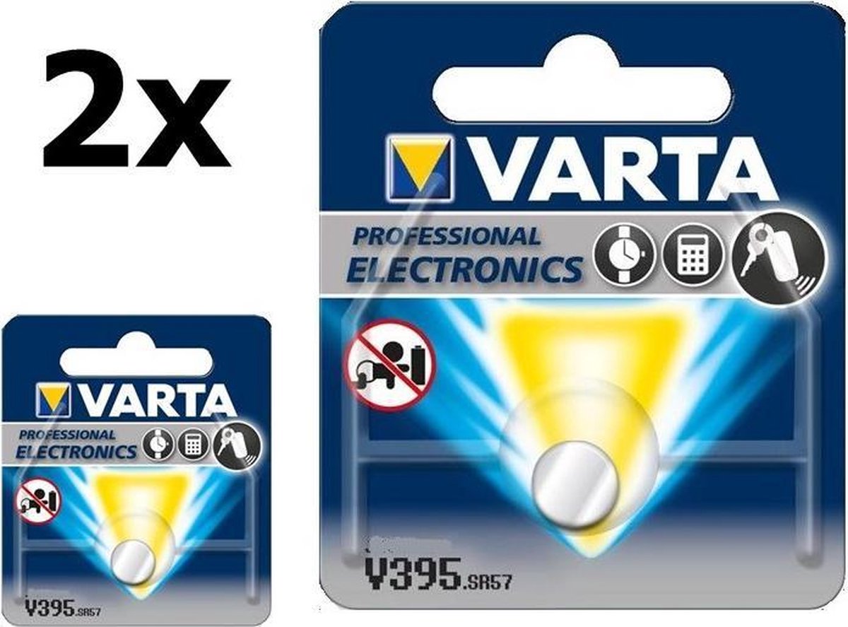 2 Stuks Varta 399-395/G7/SR927W 1.5V 52mAh knoopcel batterij